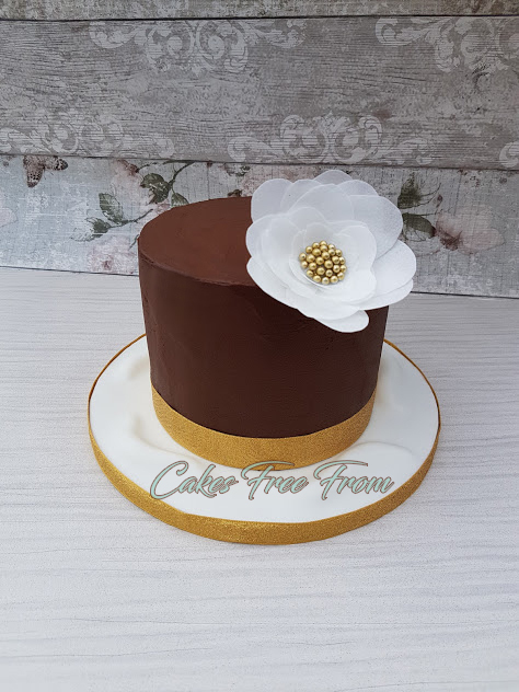 Chocolate Cake with Flower