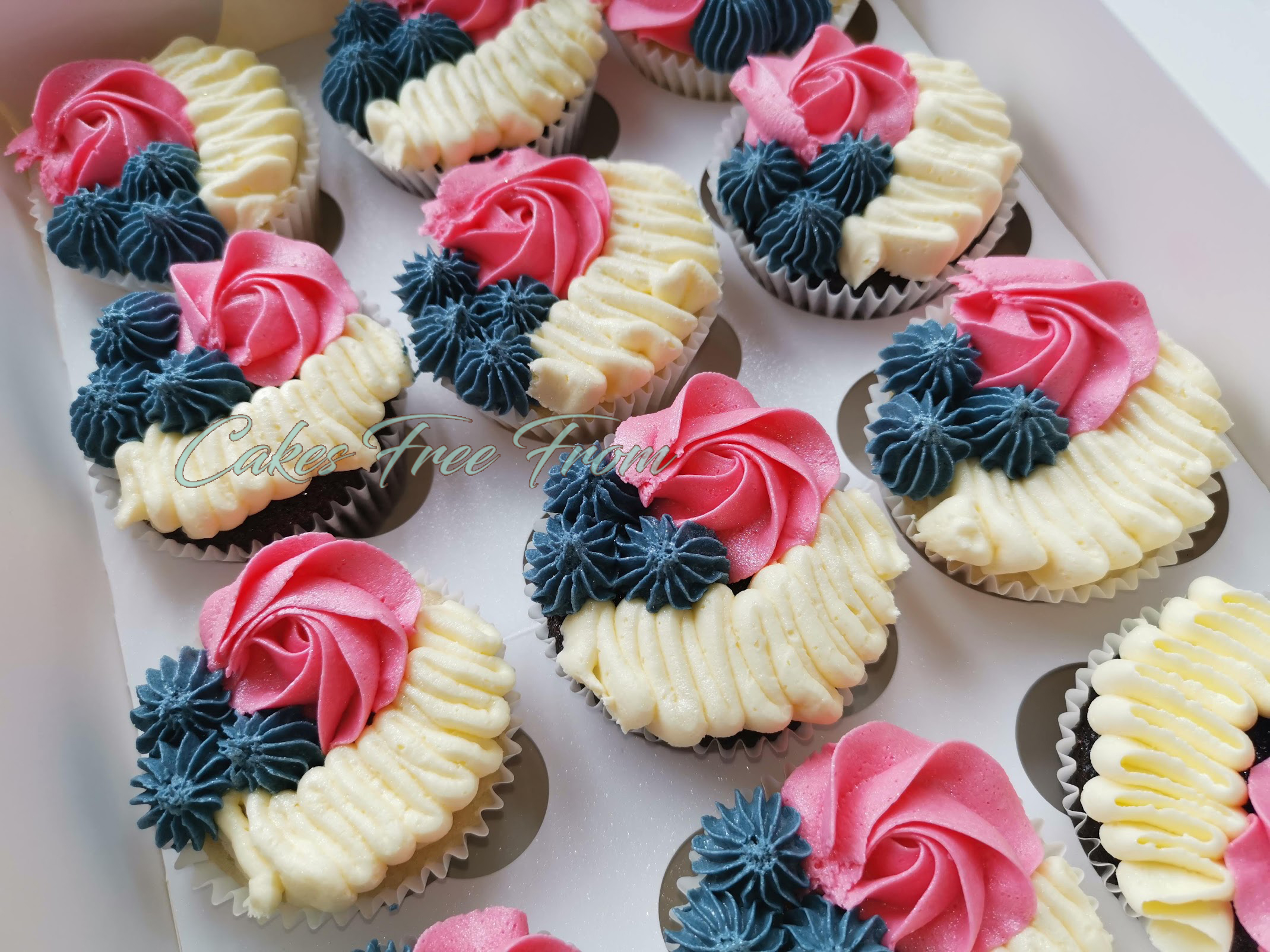 Cupcakes tri-colour