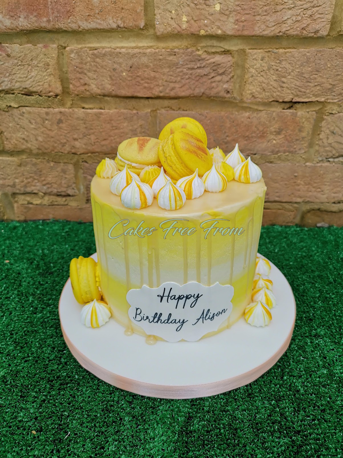 Yellow Drip Cake